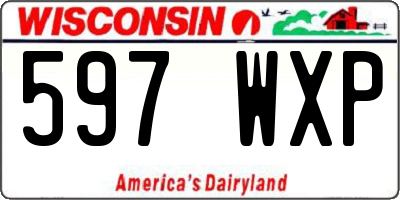 WI license plate 597WXP