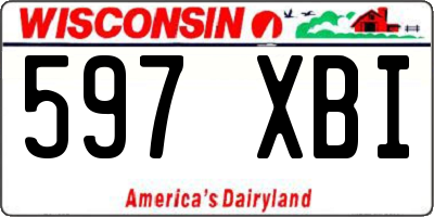 WI license plate 597XBI