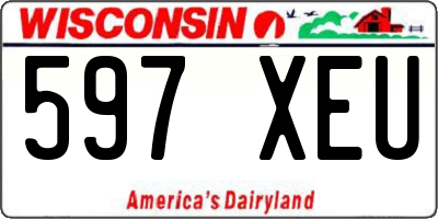 WI license plate 597XEU