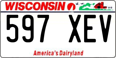 WI license plate 597XEV