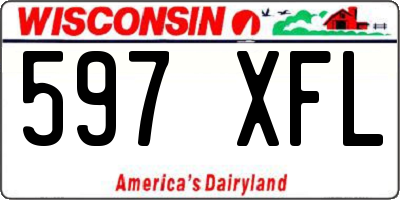 WI license plate 597XFL