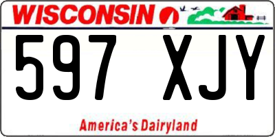 WI license plate 597XJY