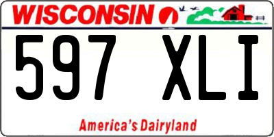 WI license plate 597XLI