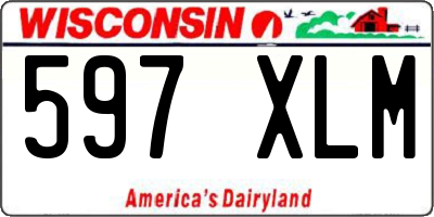WI license plate 597XLM