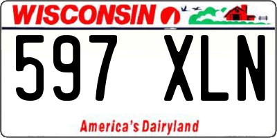 WI license plate 597XLN