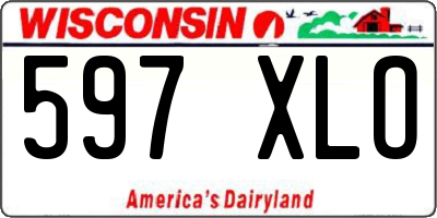WI license plate 597XLO