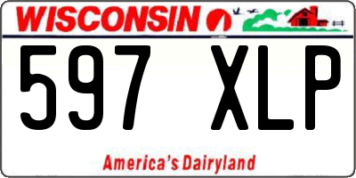 WI license plate 597XLP