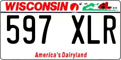 WI license plate 597XLR