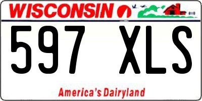 WI license plate 597XLS
