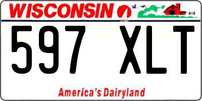 WI license plate 597XLT