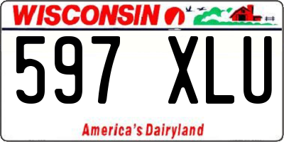 WI license plate 597XLU