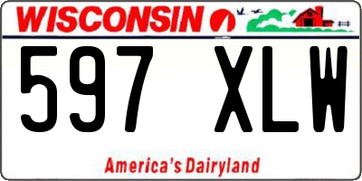 WI license plate 597XLW