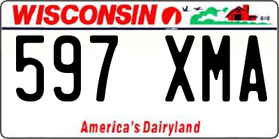 WI license plate 597XMA
