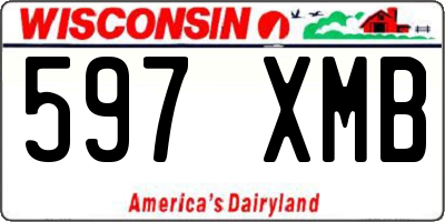 WI license plate 597XMB