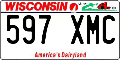 WI license plate 597XMC