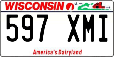 WI license plate 597XMI