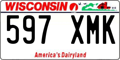 WI license plate 597XMK