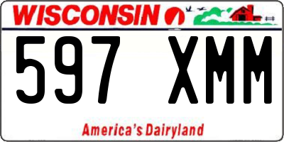 WI license plate 597XMM