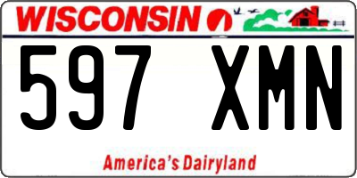 WI license plate 597XMN