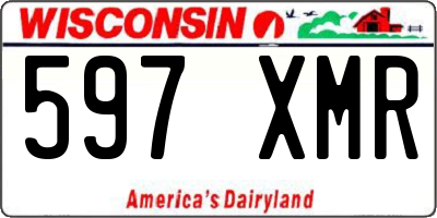 WI license plate 597XMR