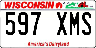 WI license plate 597XMS
