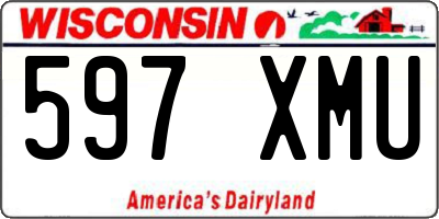 WI license plate 597XMU