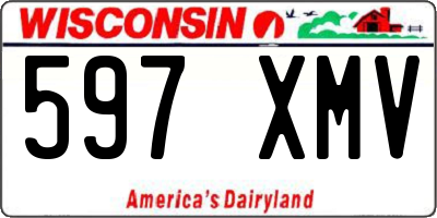 WI license plate 597XMV