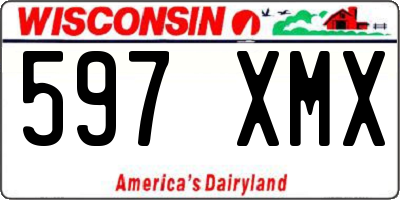 WI license plate 597XMX