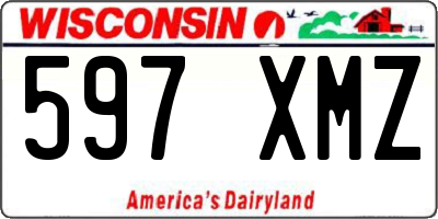 WI license plate 597XMZ