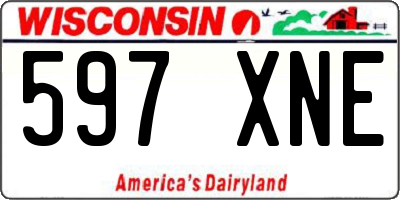 WI license plate 597XNE