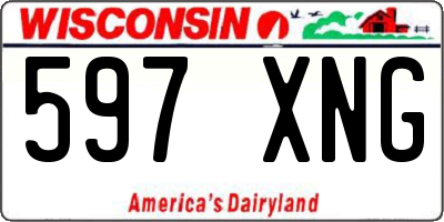 WI license plate 597XNG
