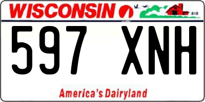 WI license plate 597XNH