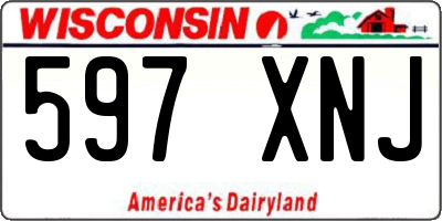 WI license plate 597XNJ