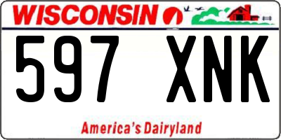 WI license plate 597XNK