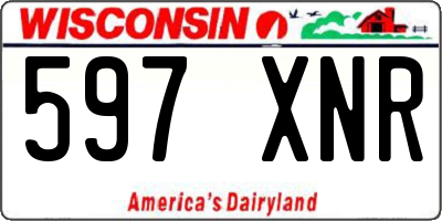 WI license plate 597XNR