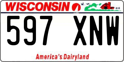 WI license plate 597XNW