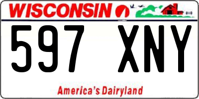 WI license plate 597XNY
