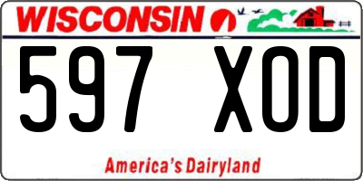 WI license plate 597XOD