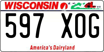 WI license plate 597XOG