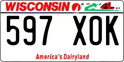 WI license plate 597XOK