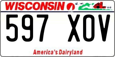 WI license plate 597XOV