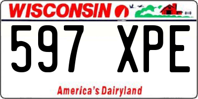 WI license plate 597XPE