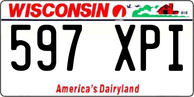 WI license plate 597XPI
