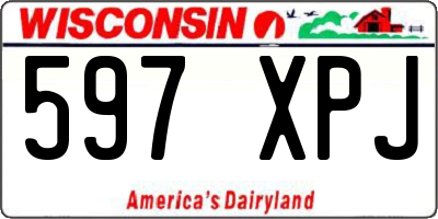 WI license plate 597XPJ