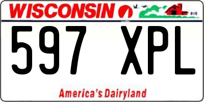 WI license plate 597XPL