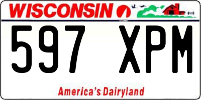 WI license plate 597XPM