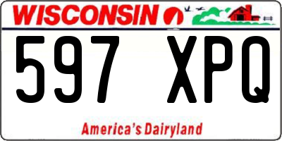 WI license plate 597XPQ