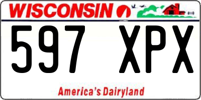 WI license plate 597XPX