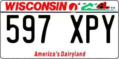 WI license plate 597XPY