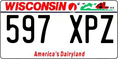 WI license plate 597XPZ